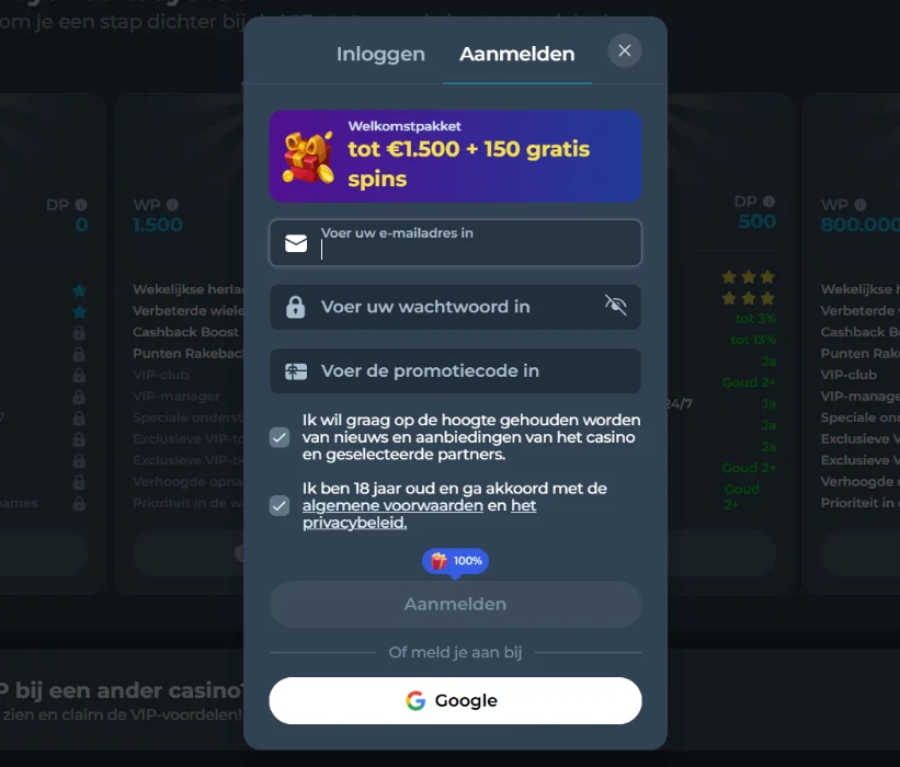 Gigaspinz Casino Registratie & Inloggen