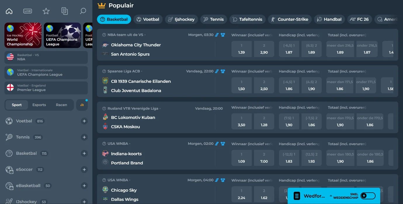 Gigaspinz Casino Sportweddenschappen & eSports